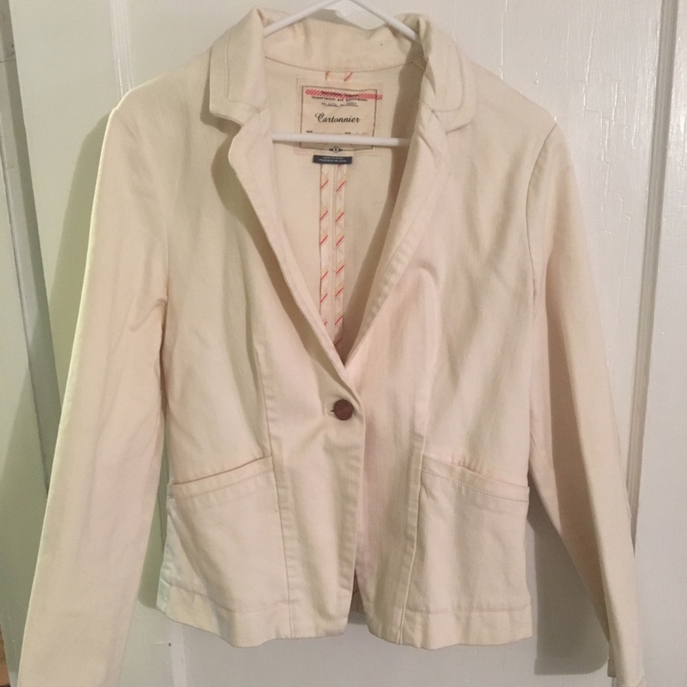 Cartonnier Cream Blazer Size 10